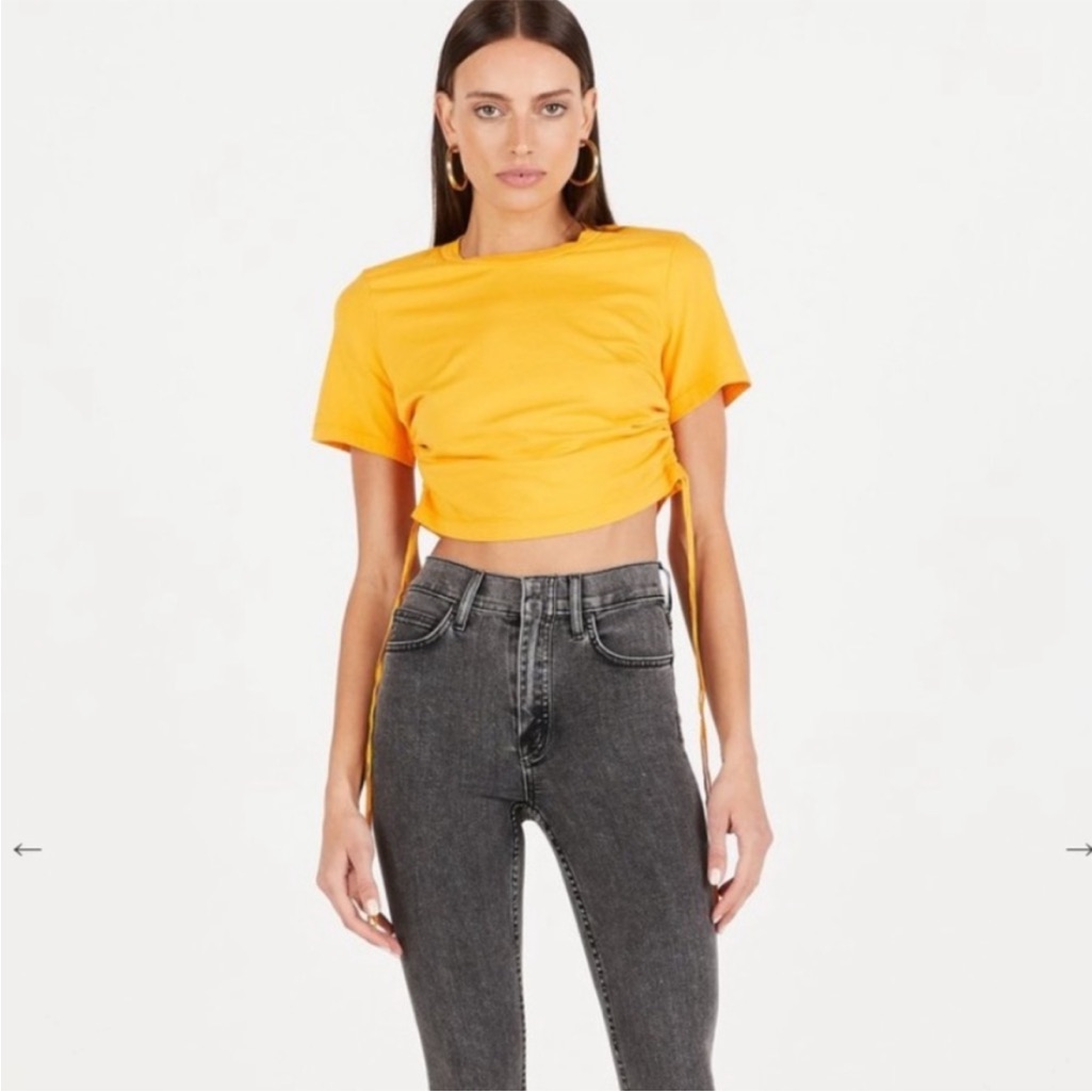 Cotton Citizen Lisbon Tee In Honey Size Small